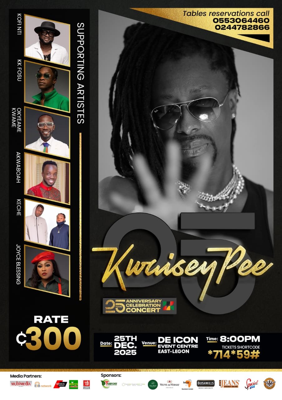 Kwaisey Pee set for 25th anniversary concert on Christmas Day