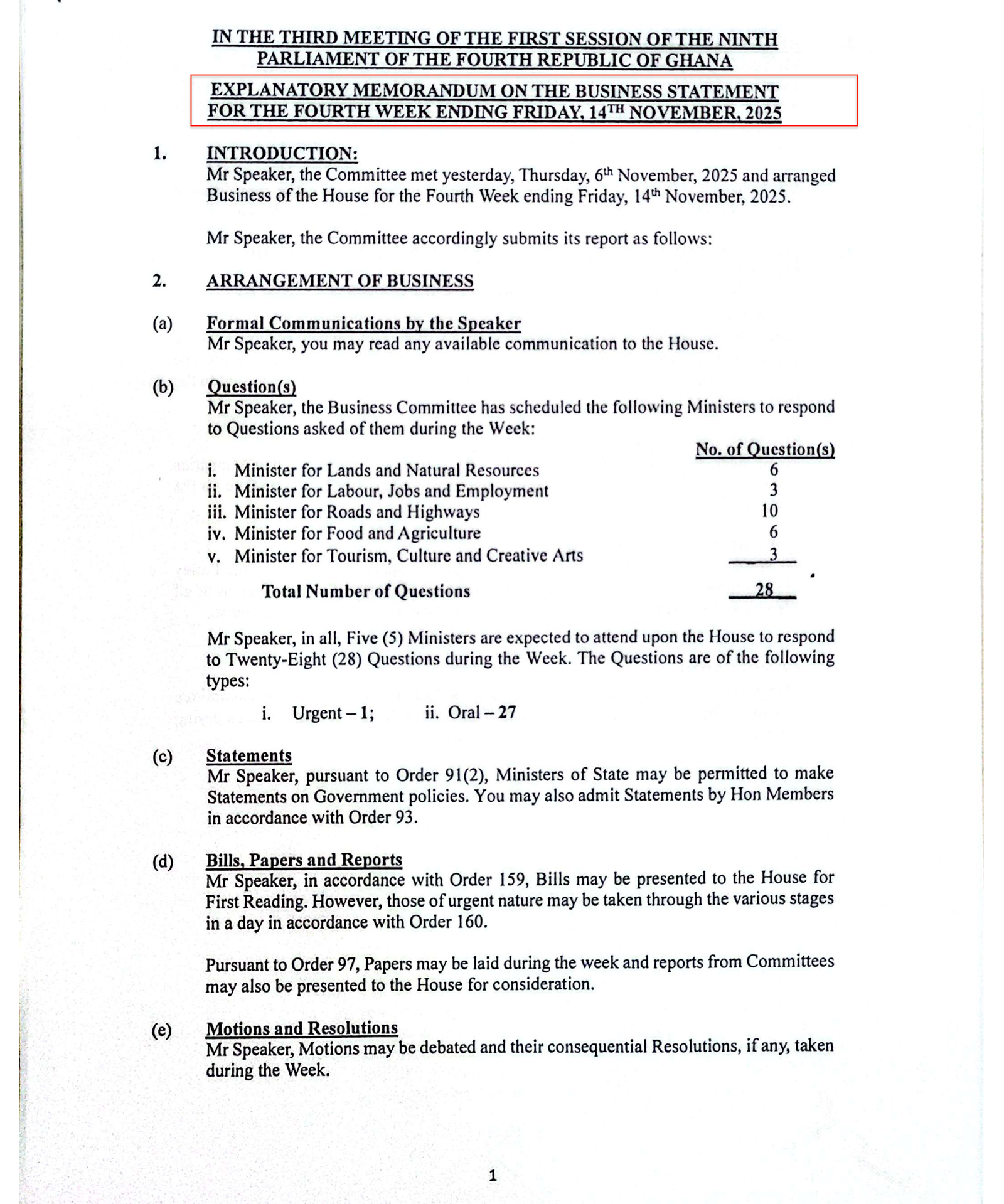 Ghana’s renegotiated lithium mining lease scheduled for parliamentary presentation today Ghana’s renegotiated lithium mining lease scheduled for parliamentary presentation today