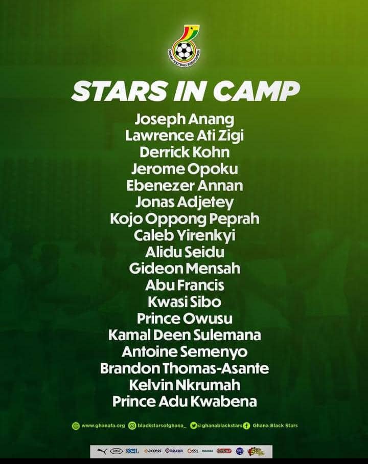 Kirin Cup 2025: 18 players report to Black Stars camp for Japan clash