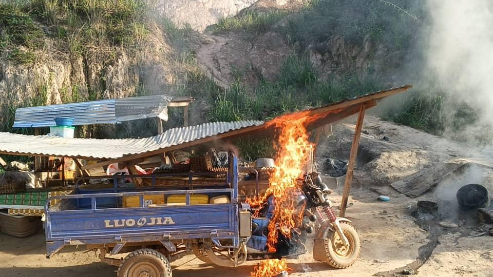 NAIMOS Task force strikes “Yellow face” galamsey site at Wassa Abrehyia NAIMOS Task force strikes “Yellow face” galamsey site at Wassa Abrehyia