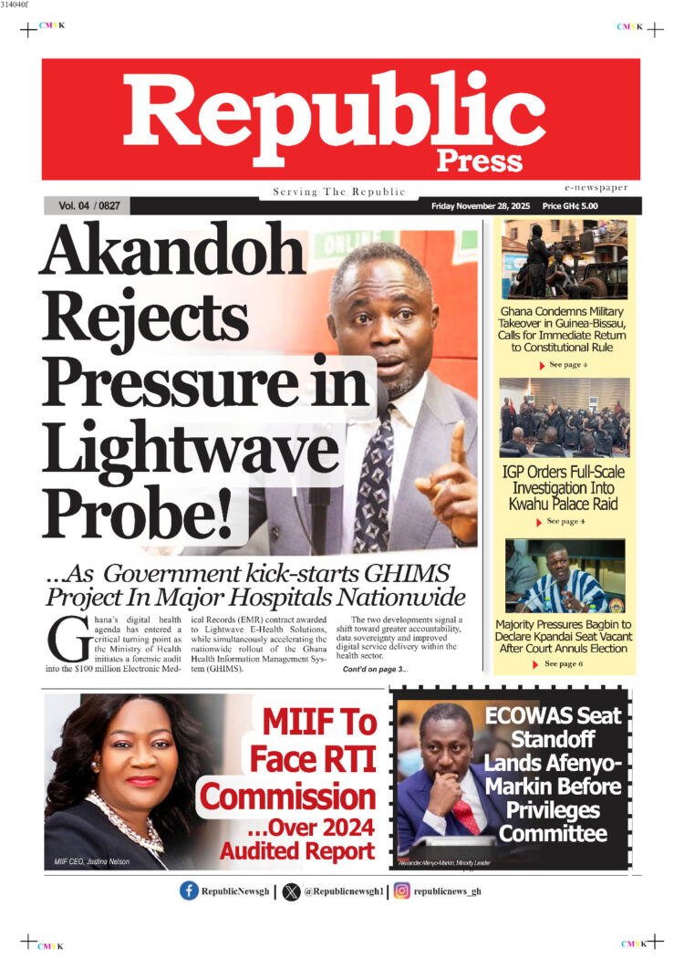 Today's Front pages: Friday, November 28, 2025