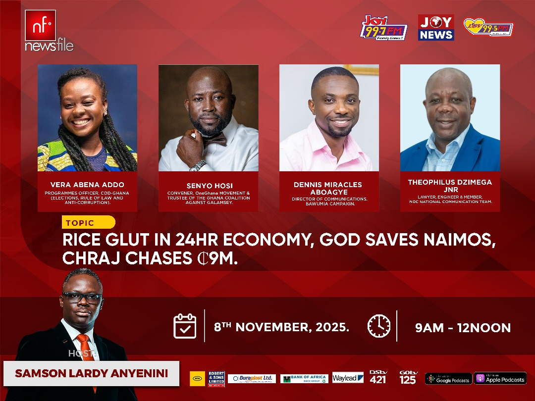 Newsfile to probe local rice glut, NAIMOS attack and CHRAJ’s GH₵9m indictment of ex-GRA boss