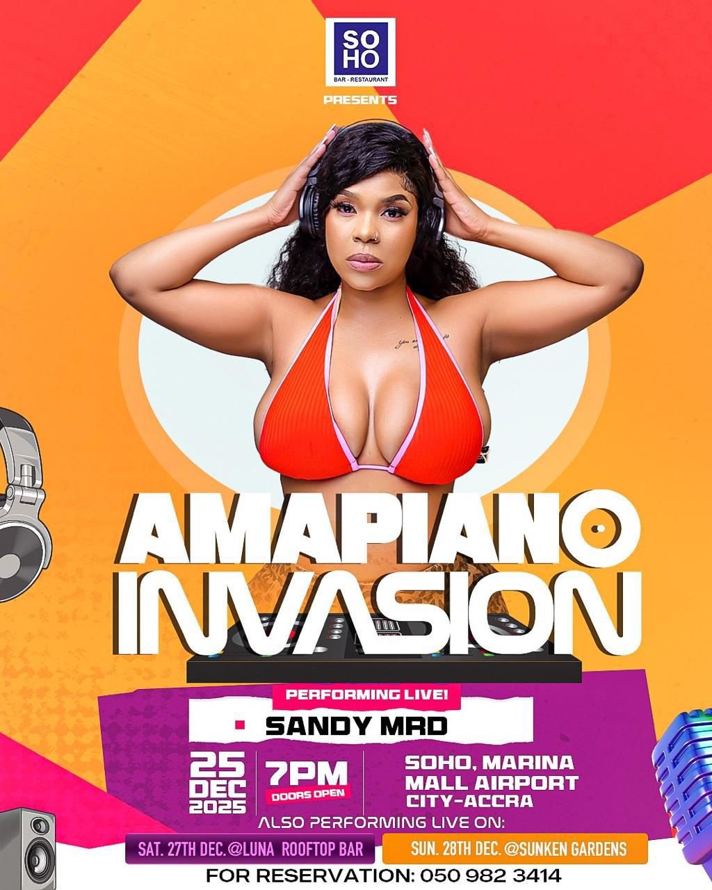 Amakye Dede, Reggie Rockstone and Amapiano Invasion to headline SOHO’s December shows Amakye Dede, Reggie Rockstone and Amapiano Invasion to headline SOHO’s December shows
