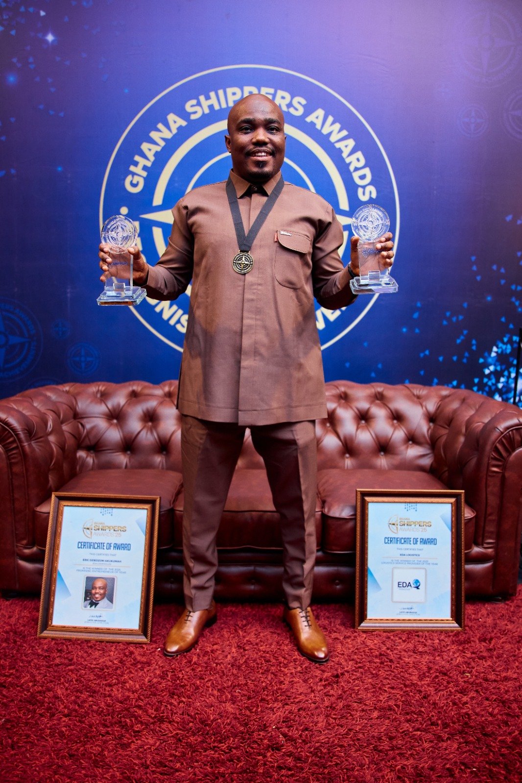 EDA Logistics wins big at 2025 Ghana Shippers Awards; CEO named promising entrepreneur
