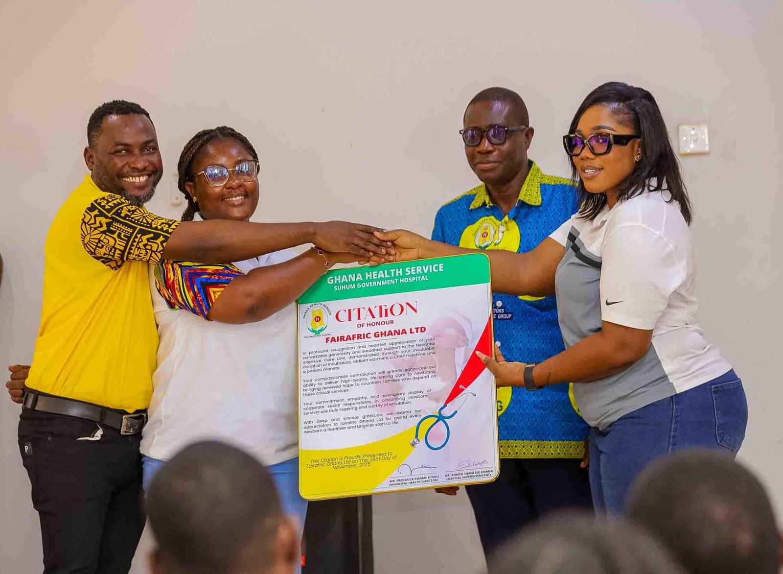 Fairafric supports Suhum Government Hospital with life-saving NICU equipment