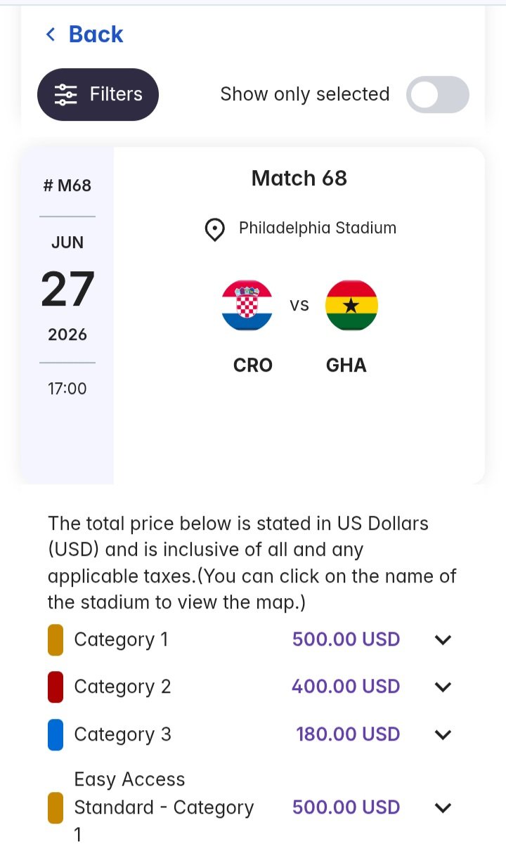 2026 World Cup: Ghana fans to pay between $140 and $600 for group stage tickets