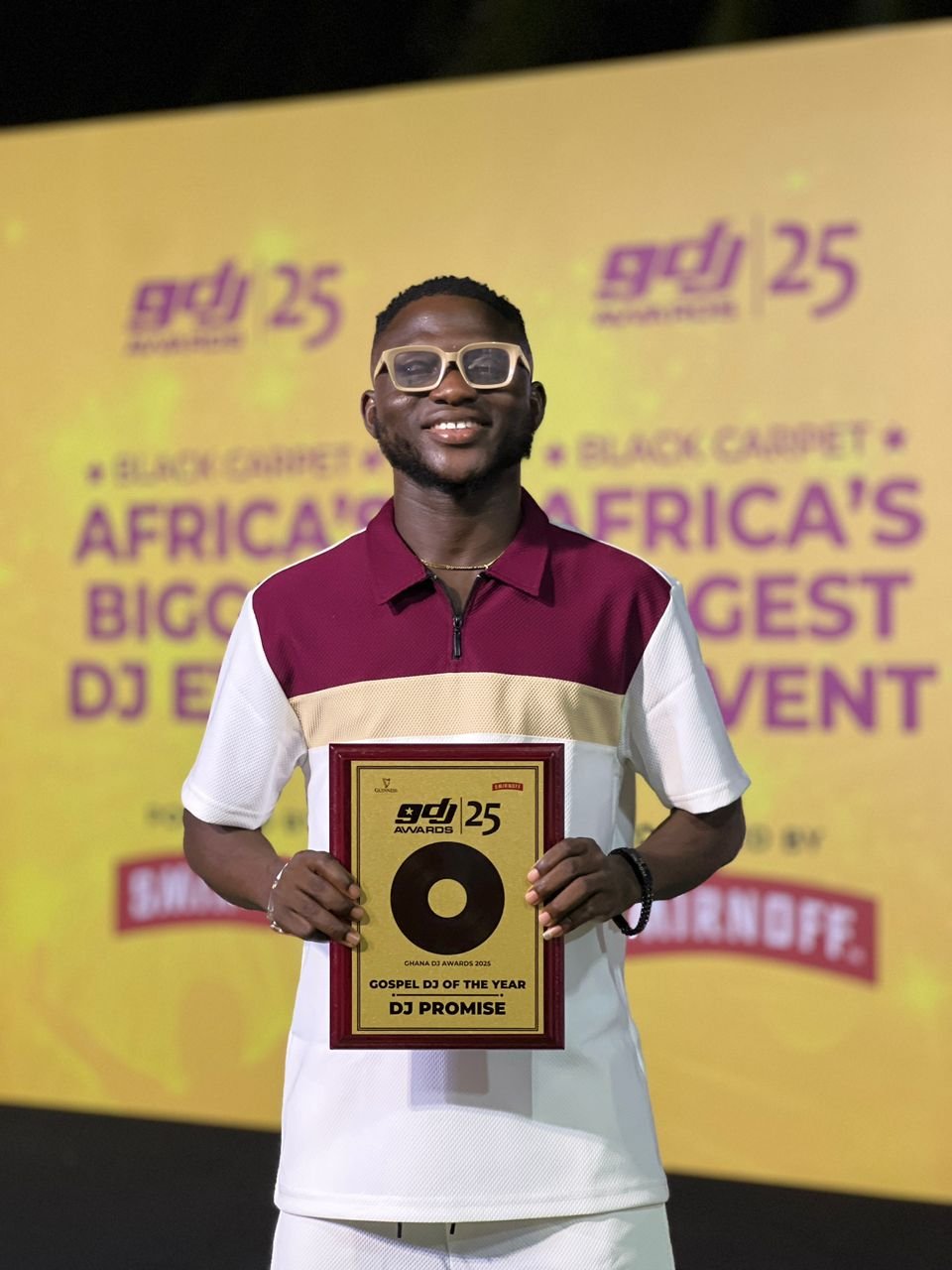 Adom FM's DJ Promise bags 'Gospel DJ of the Year' at 2025 Guinness Ghana DJ Awards
