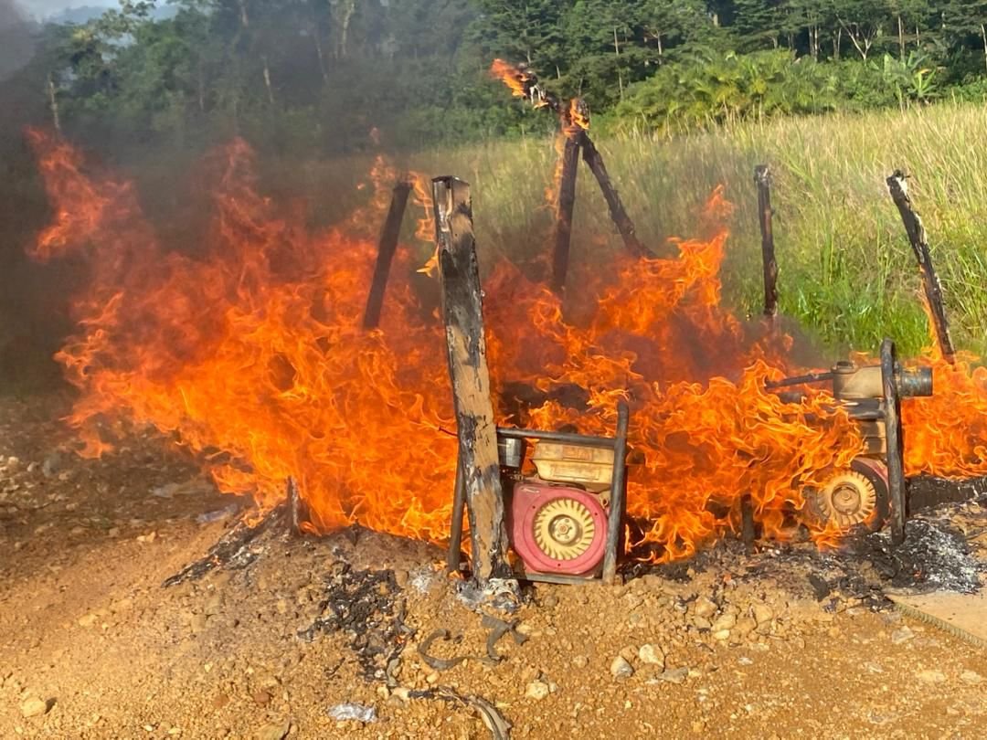 NAIMOS seizes excavators and shuts down illegal Riverbank mining in Eastern Region