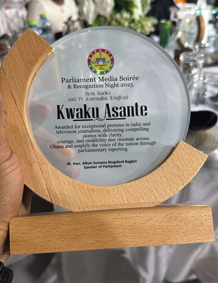 JoyNews’ Kwaku Asante named Best Radio and TV Journalist in Parliamentary Reporting