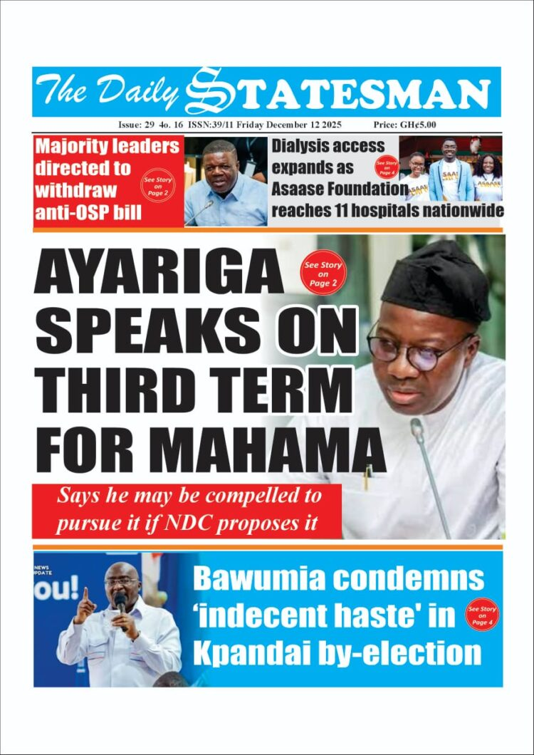 Today's Front pages: Friday, December 12, 2025