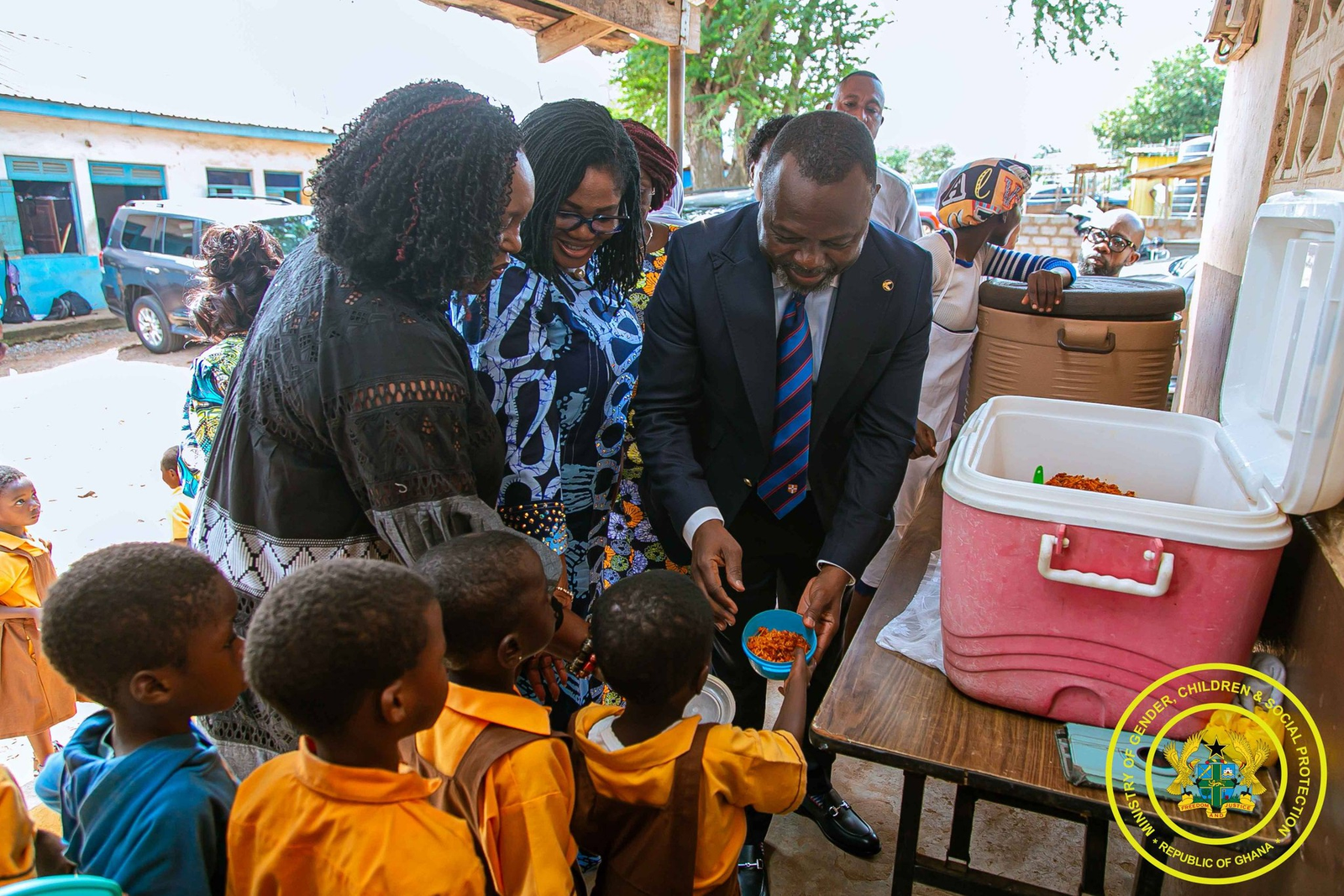 Gender Minister, Parliamentary Committee conduct joint monitoring of School Feeding Programme