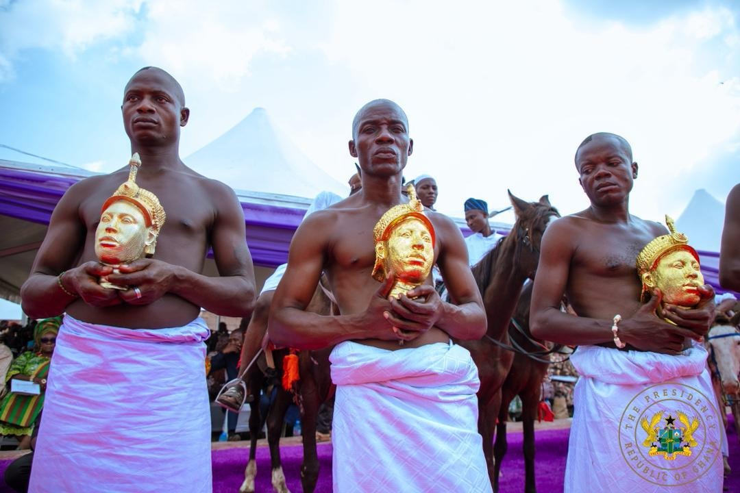 Photos: Ooni of Ife confers prestigious Yoruba title on President Mahama in Nigeria