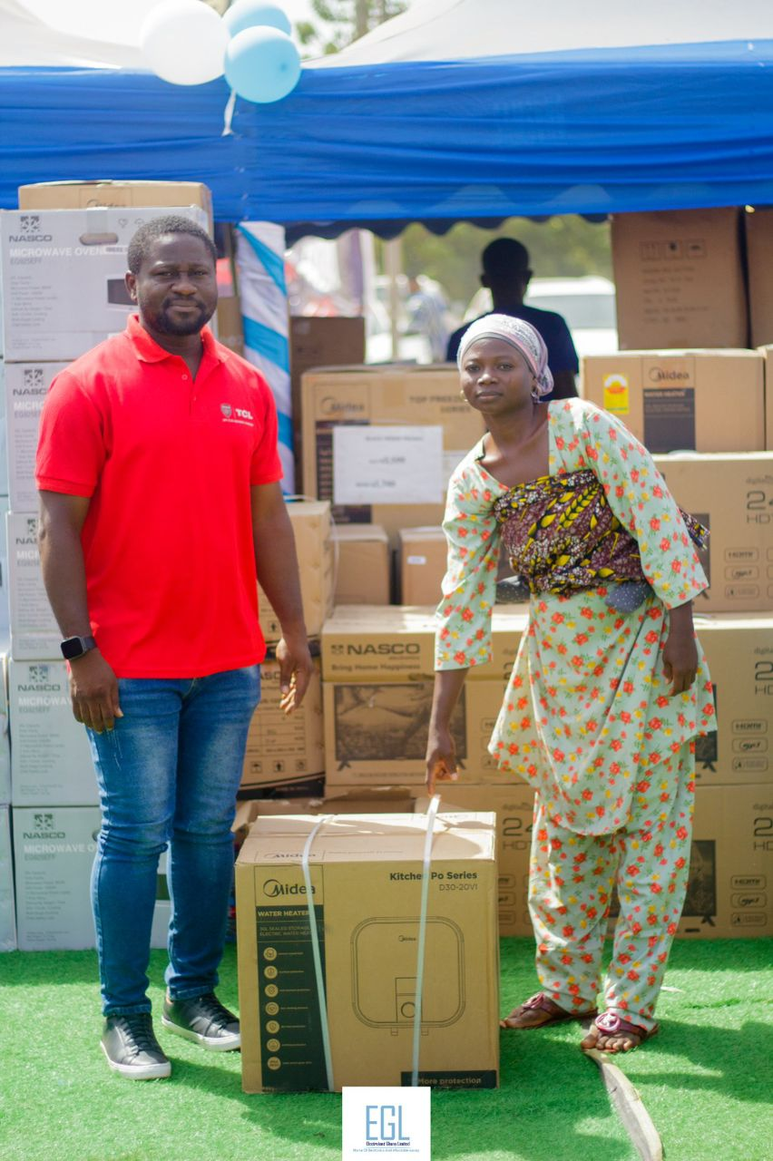 Mahamud Iddi wins TCL Electronics worth GH¢100,000 in EGL’s Akye3de3 Kese3 Promotion Mahamud Iddi wins TCL Electronics worth GH¢100,000 in EGL’s Akye3de3 Kese3 Promotion