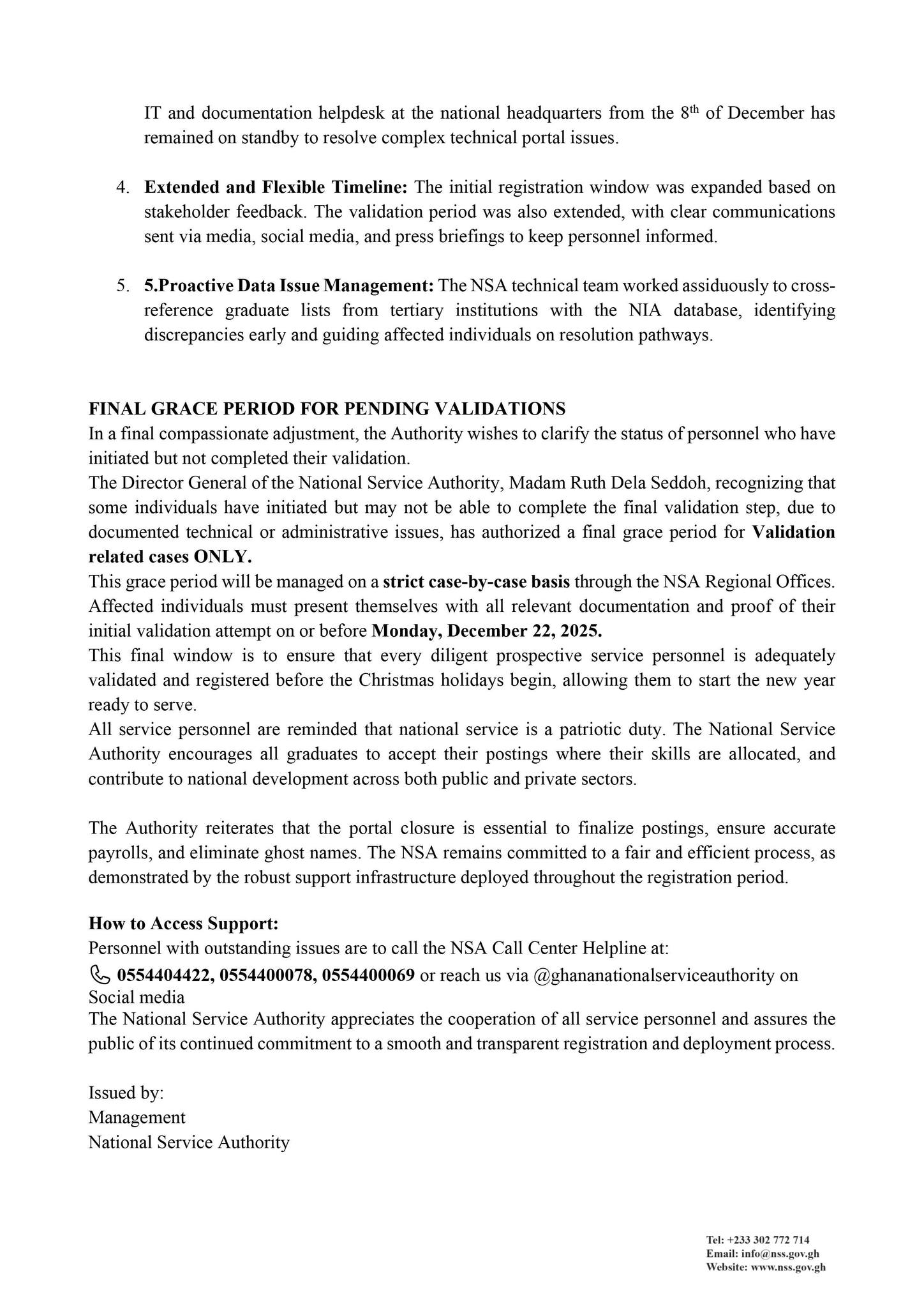 NSA to close registration portal for 2025/2026 National Service year NSA to close registration portal for 2025/2026 National Service year