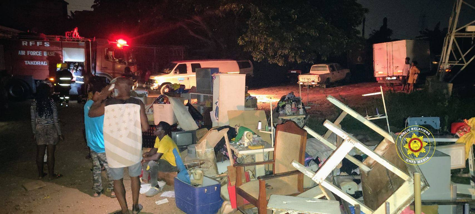 Fire destroys ten container shops at Tadisco Down, Takoradi Fire destroys ten container shops at Tadisco Down, Takoradi