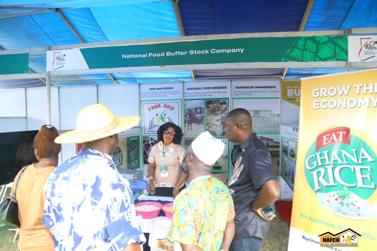 Dumelo tours Buffer Stock stands at National Agric Fair, applauds food security drive
