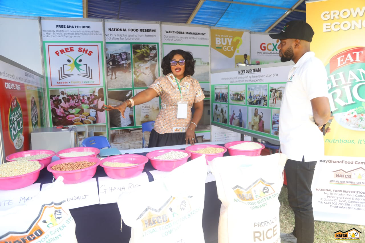Dumelo tours Buffer Stock stands at National Agric Fair, applauds food security drive