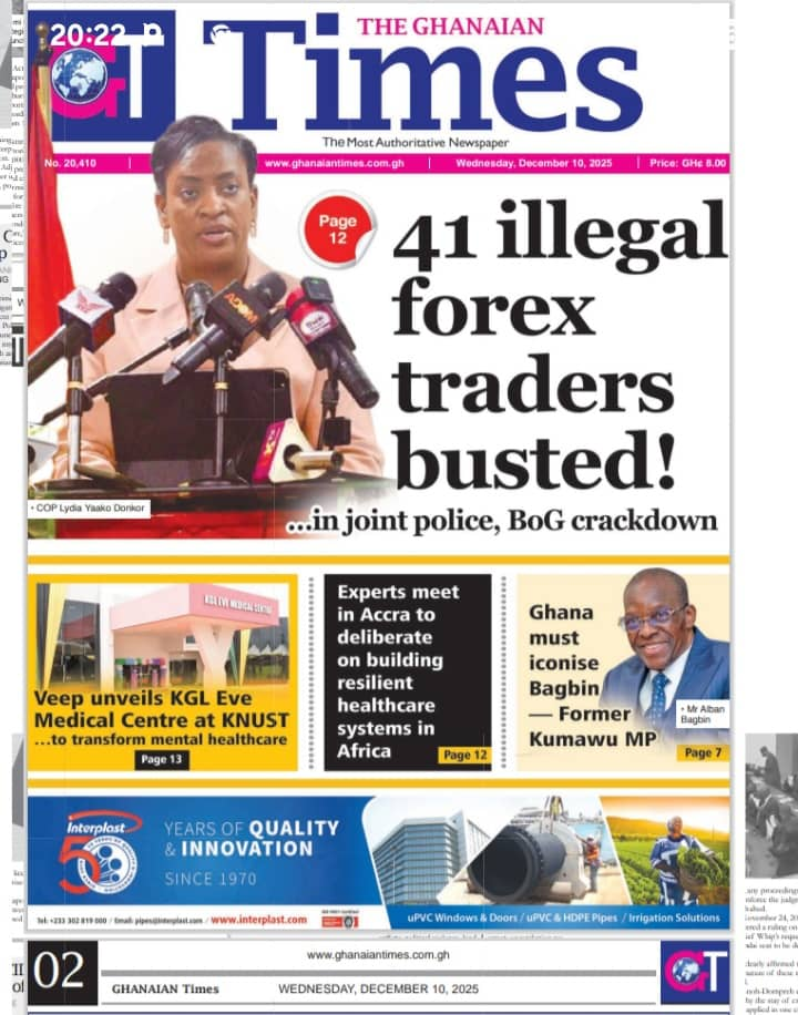 Today's front pages: Wednesday, December 10, 2025