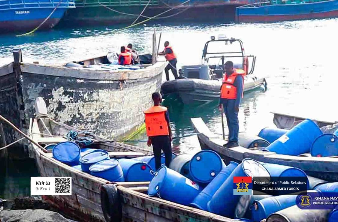Ghana Navy busts major fuel smuggling syndicate along Volta coast