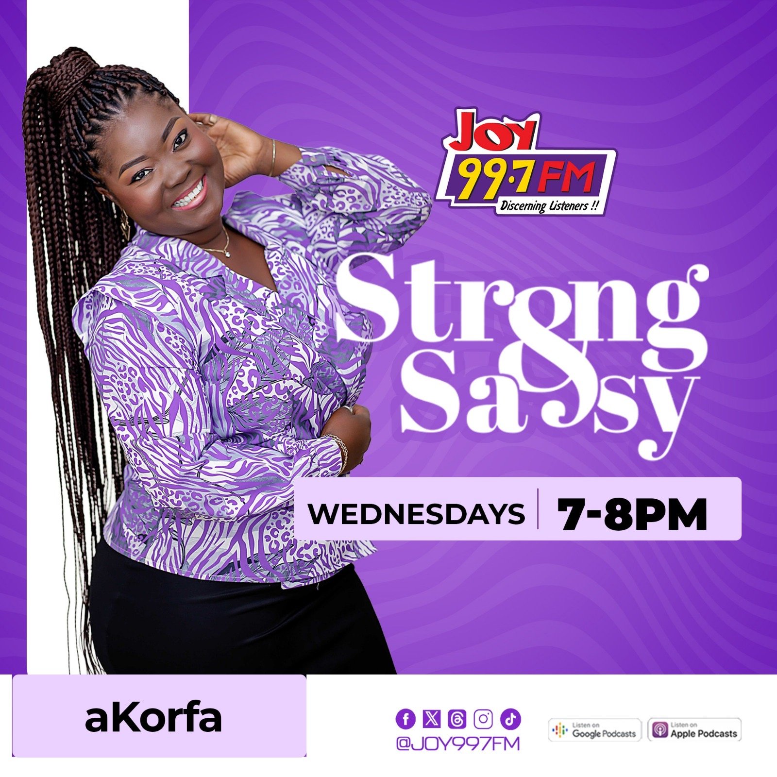 Joy FM’s Strong and Sassy has a new host, aKorfa 
