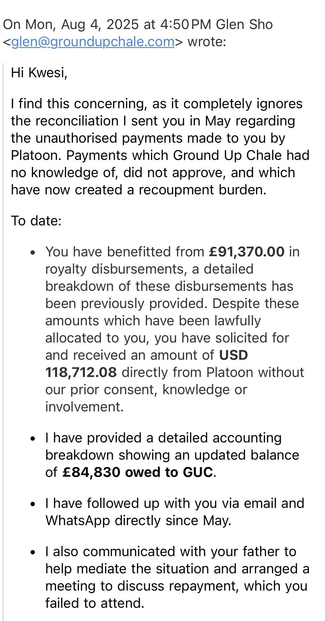 Ground Up lawyer disputes Kwesi Arthur’s claims, reveals earnings from past works Ground Up lawyer disputes Kwesi Arthur’s claims, reveals earnings from past works