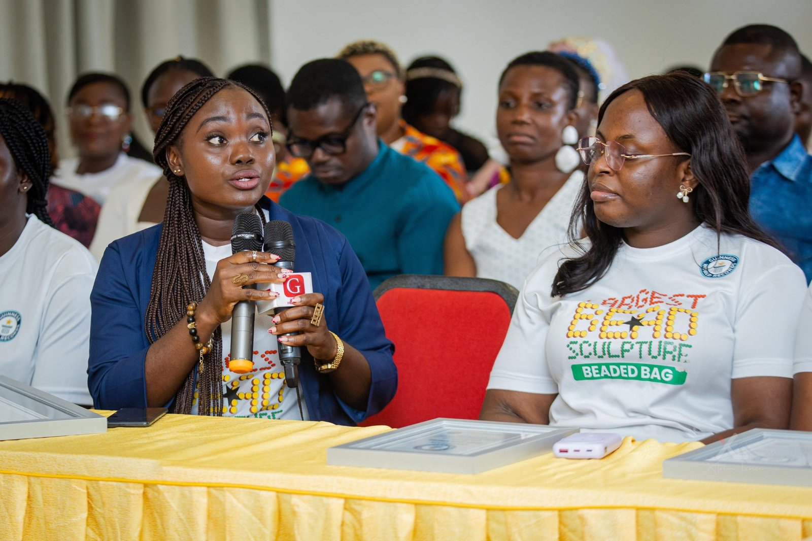 Juliana Gharbin clinches Guinness World Record with giant bead sculpture