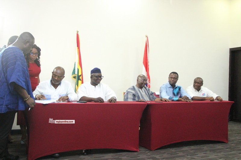 Photos: NPP presidential candidates sign peace pact ahead of January 31 primaries