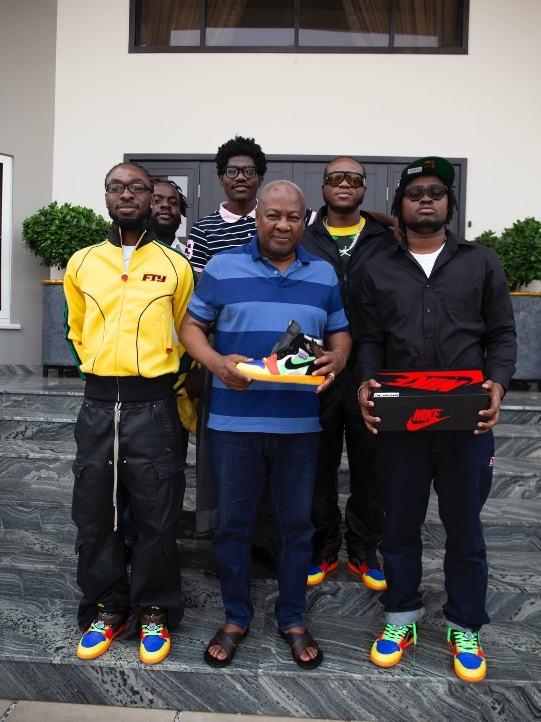 FACT-CHECK: Viral image of Mahama in FTY sneakers and Denim jacket is fake