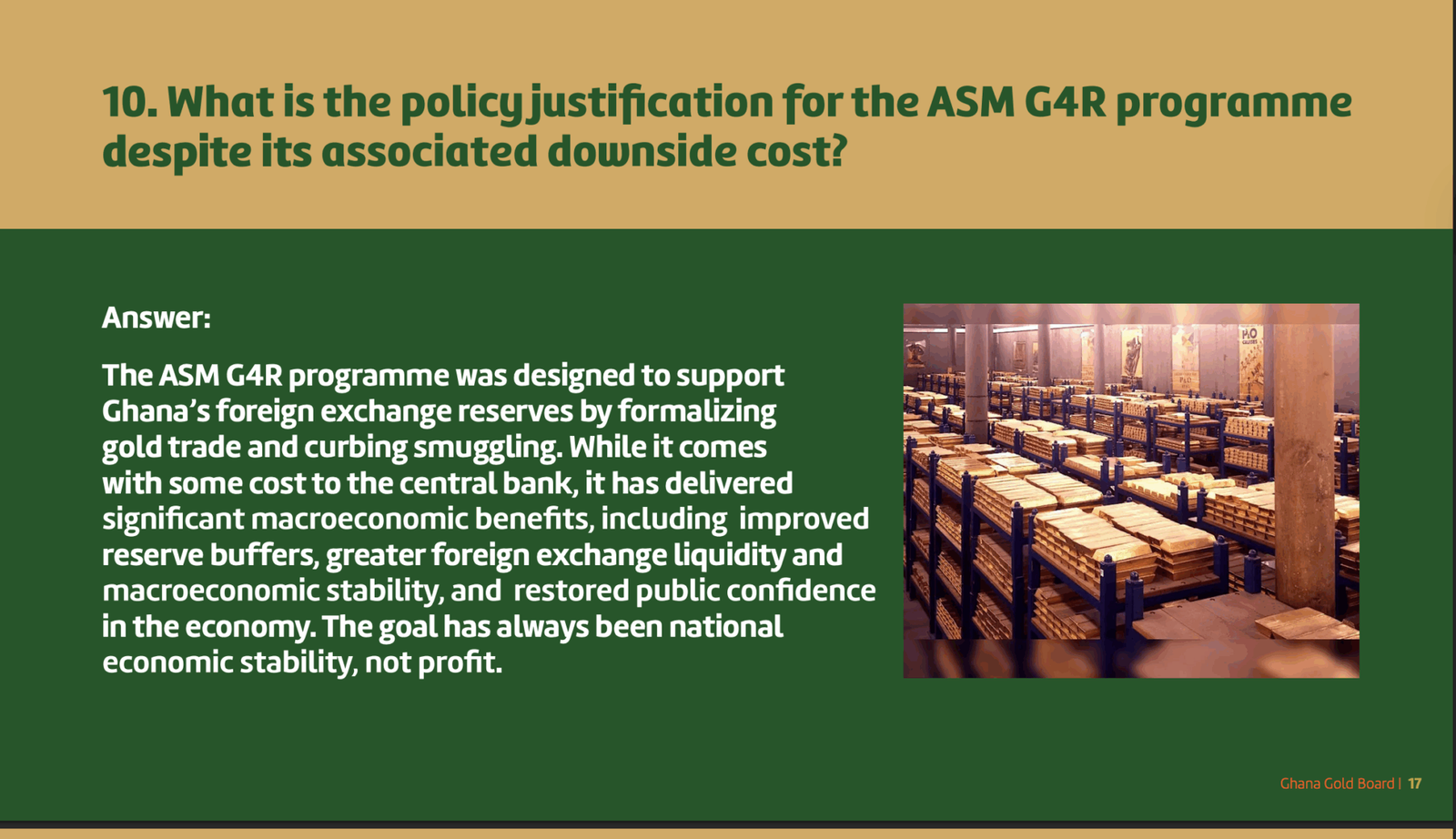 GoldBod highlights economic benefits of ASM G4R Programme GoldBod highlights economic benefits of ASM G4R Programme