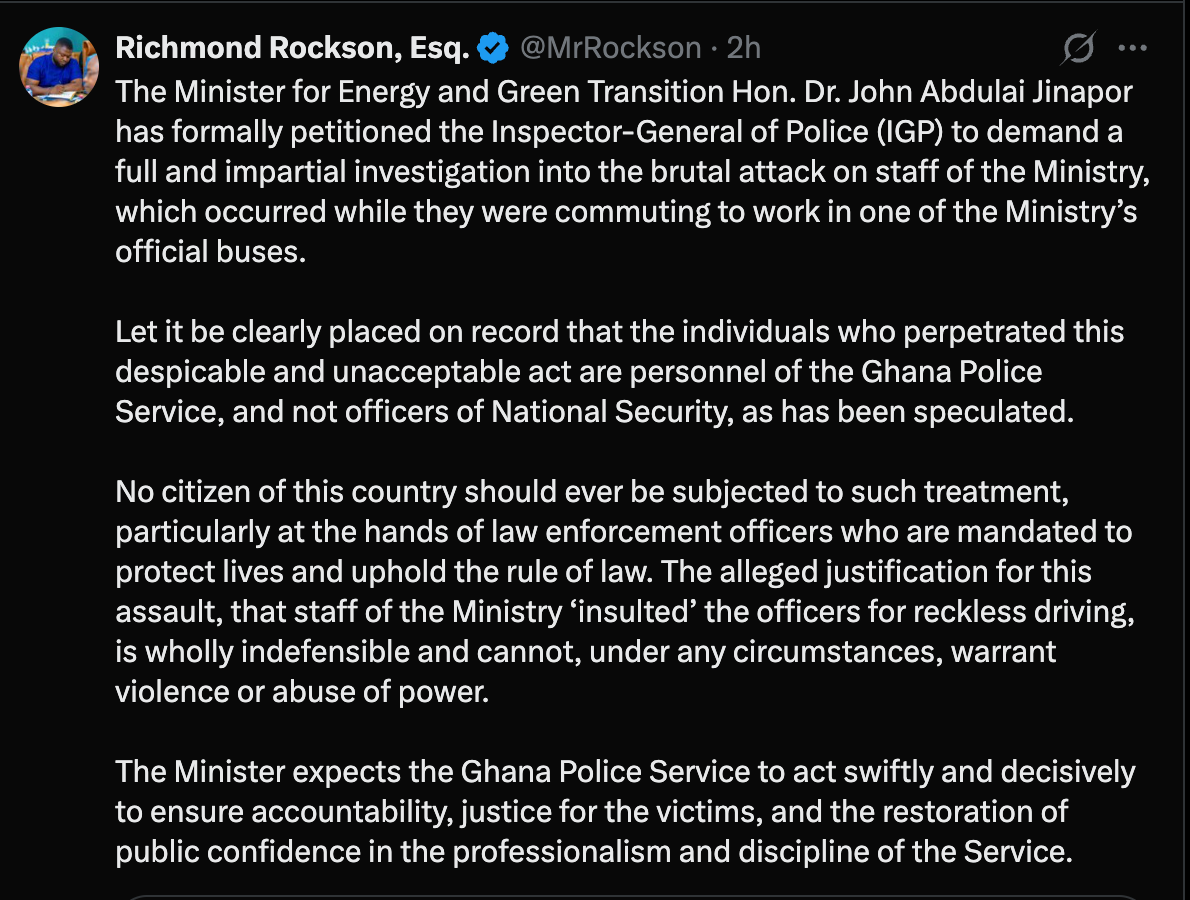 Energy Minister petitions IGP to probe alleged assault on ministry staff by police Energy Minister petitions IGP to probe alleged assault on ministry staff by police