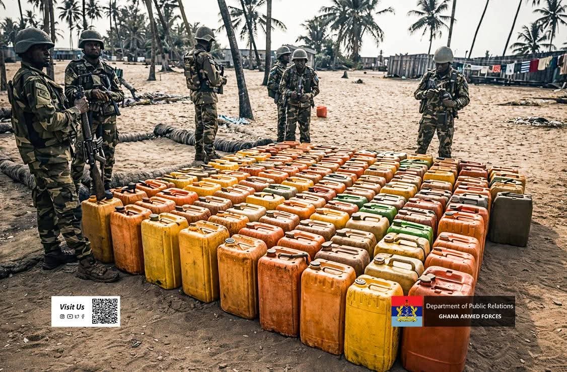 Ghana Navy foils illegal fuel bunkering operation along Volta coastline 