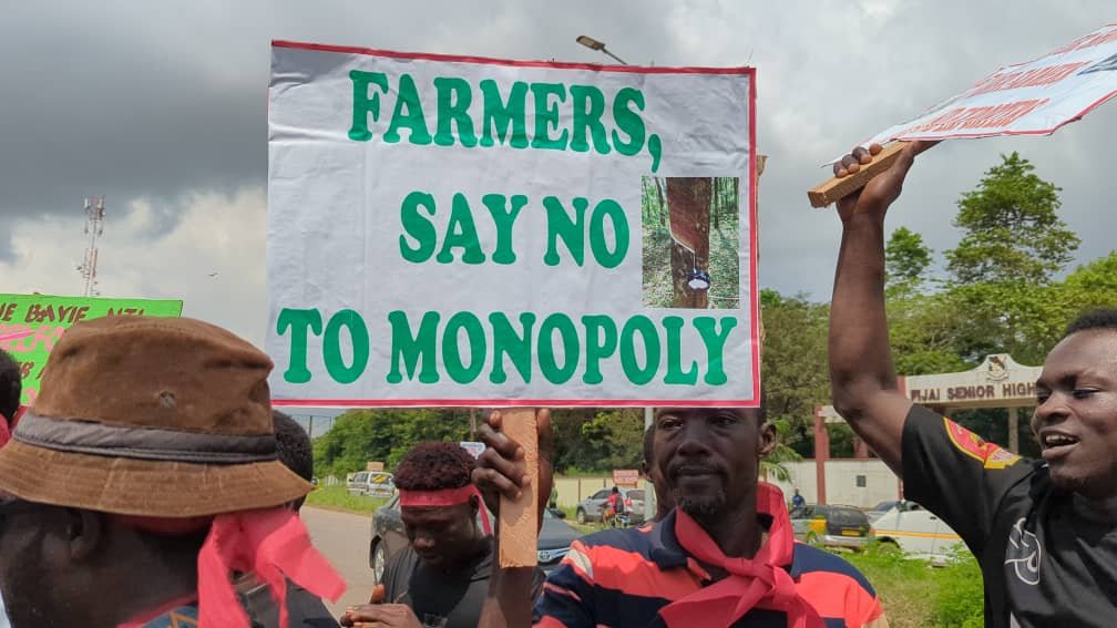 About 2,000 rubber farmers protest in Sekondi-Tarkoradi over calls to ban raw rubber exports About 2,000 rubber farmers protest in Sekondi-Tarkoradi over calls to ban raw rubber exports