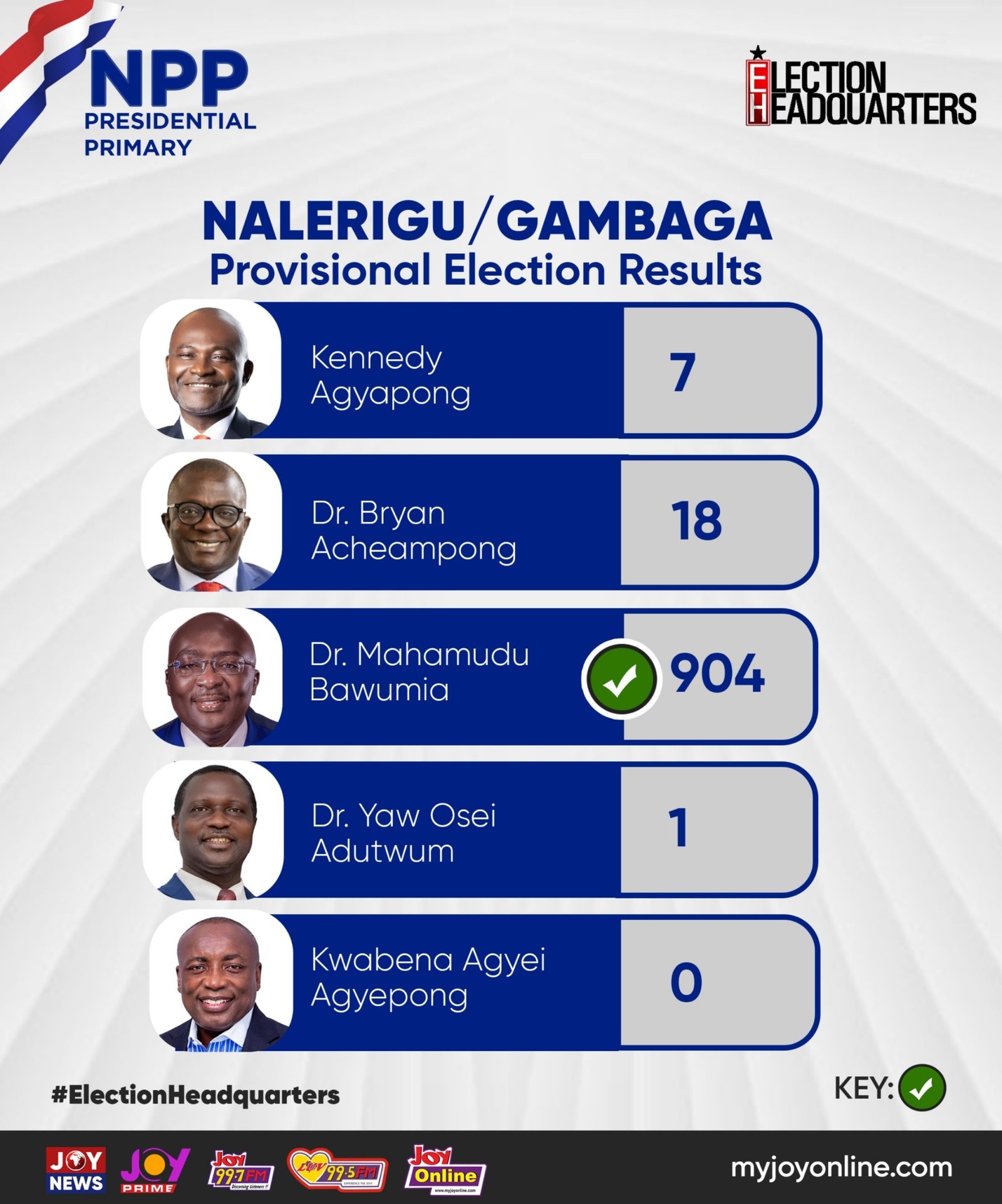 Livestream: Counting underway in NPP flagbearer race as early votes show Bawumia in the lead