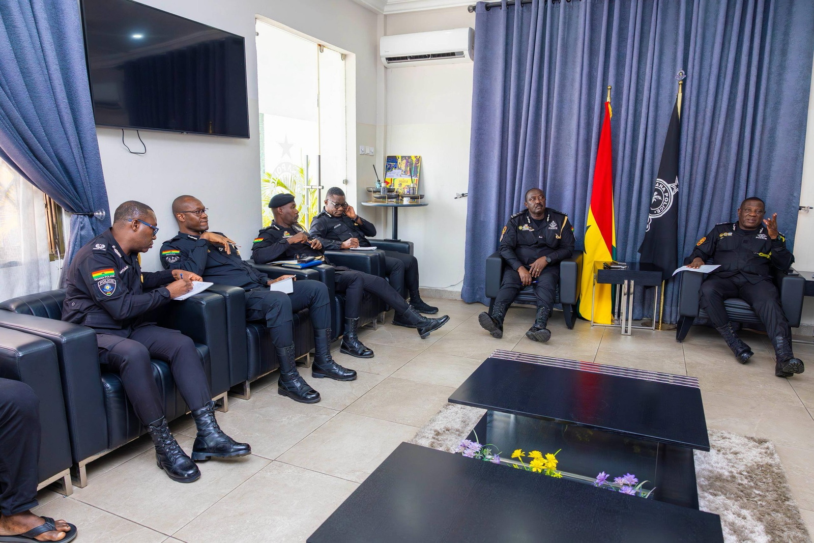 IGP promotes two officers, commends five others in Tema Regional Police command IGP promotes two officers, commends five others in Tema Regional Police command
