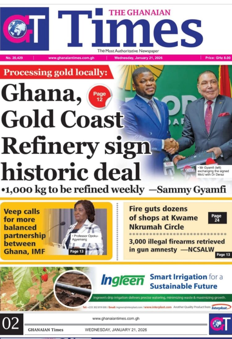 Today's front pages: Wednesday, January 21, 2026