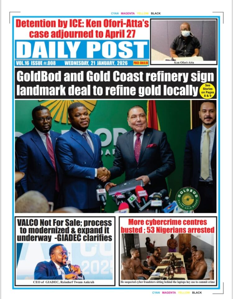 Today's front pages: Wednesday, January 21, 2026