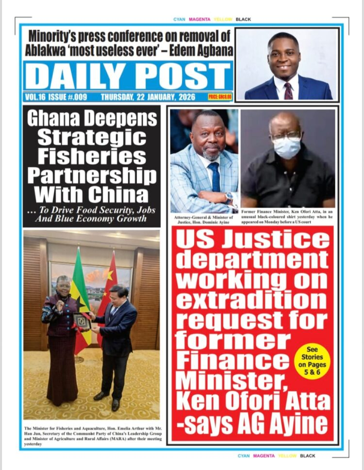 Today's Front pages: Thursday, January 22, 2026