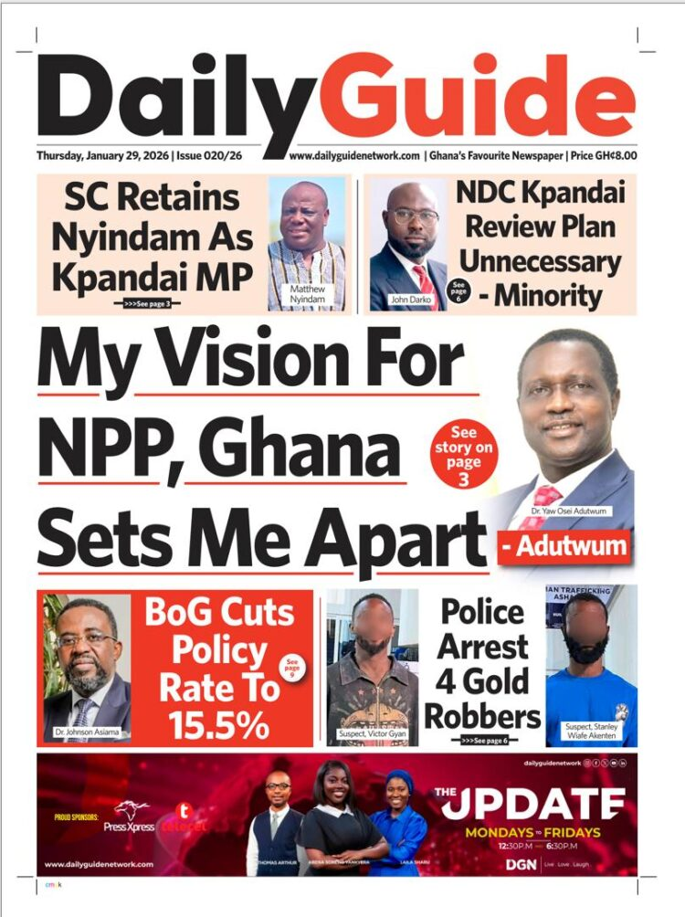 Today's Front pages: Thursday, January 29, 2026