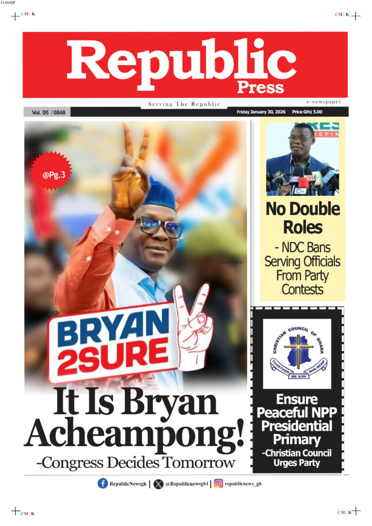 Today's Front pages : Friday, January 30, 2026