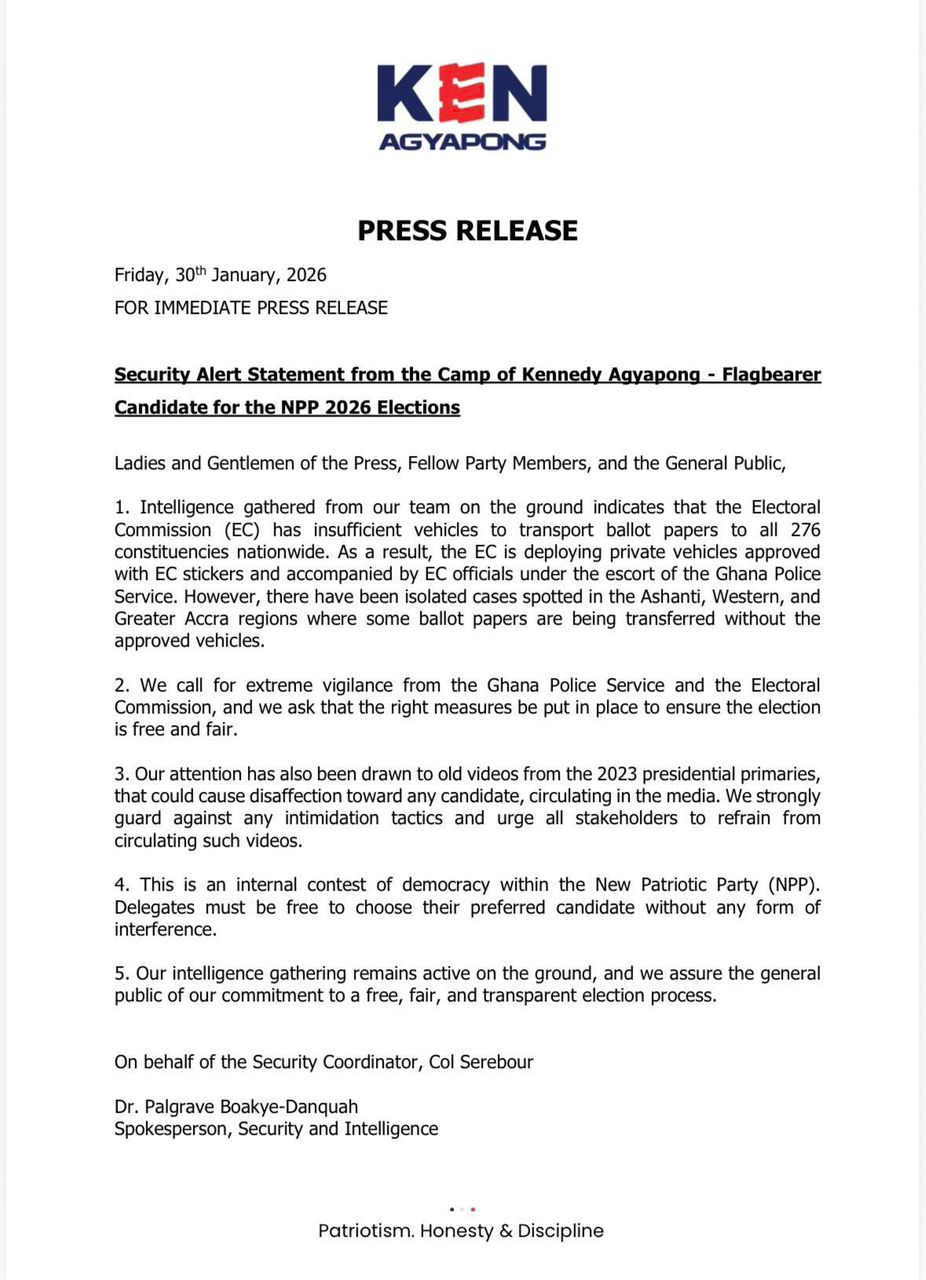 NPP race: Kennedy Agyapong urges heightened security