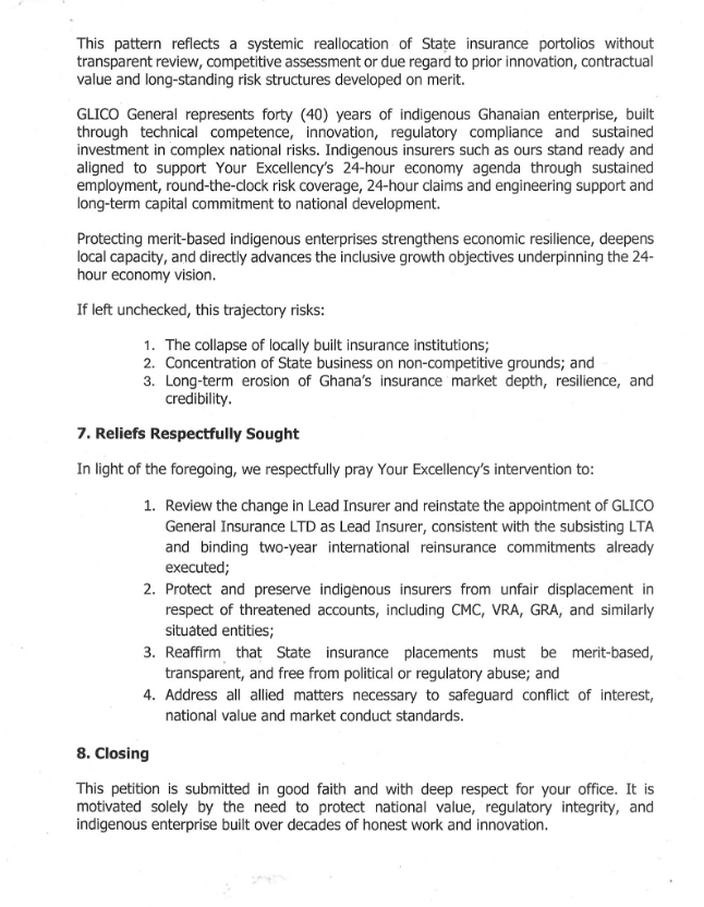 GLICO General petitions Mahama over insurance industry concerns