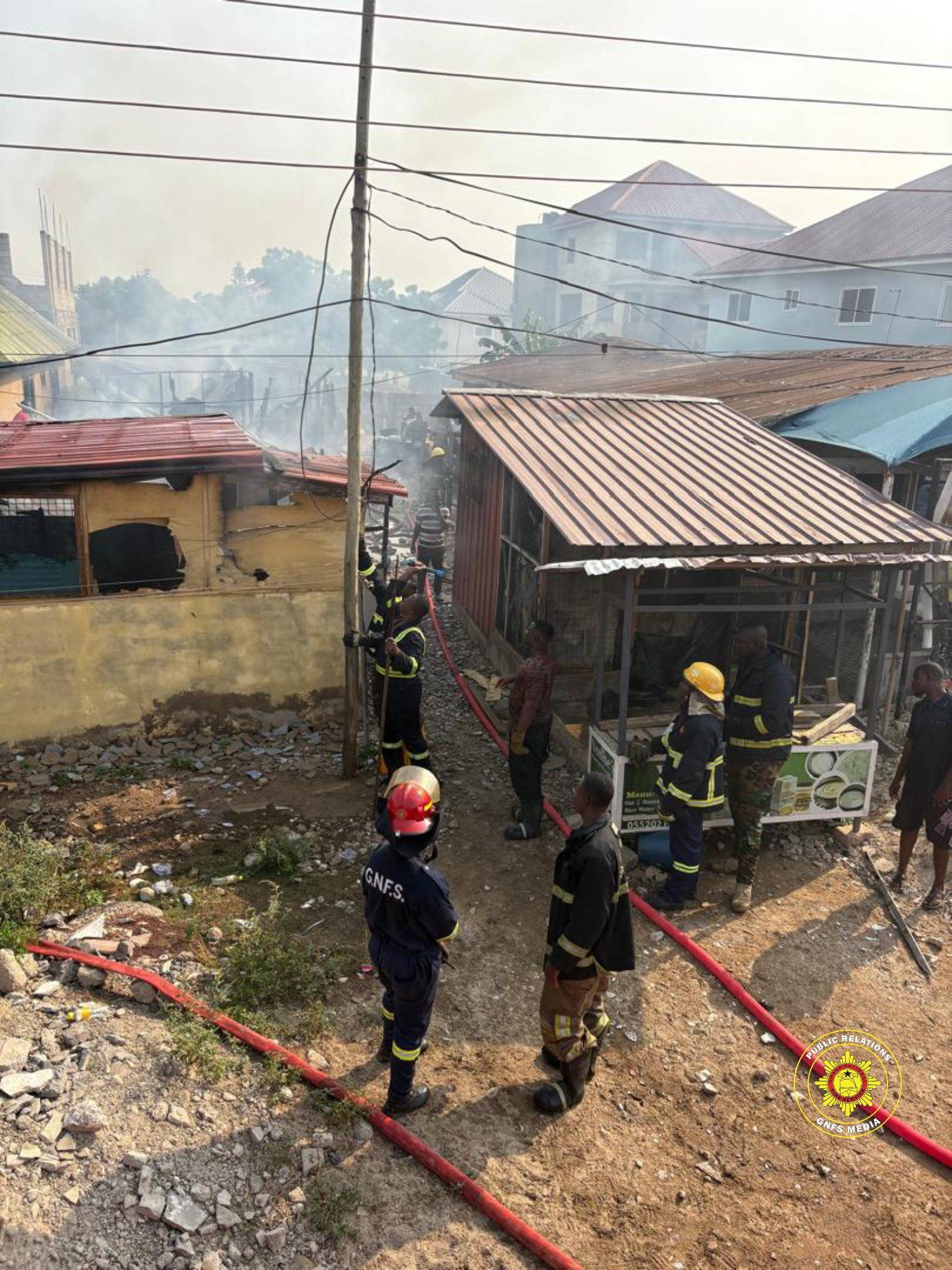 Domestic blaze at Tse Addo destroys wooden structures Domestic blaze at Tse Addo destroys wooden structures