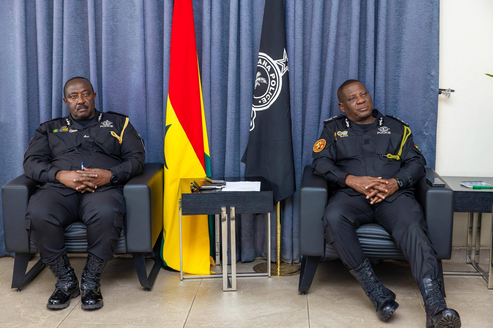 IGP promotes two officers, commends five others in Tema Regional Police command IGP promotes two officers, commends five others in Tema Regional Police command