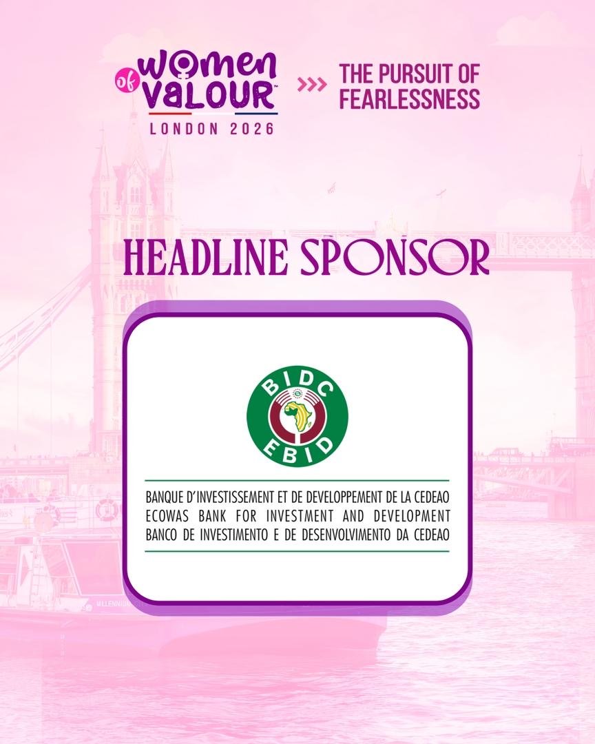 ECOWAS Bank for Investment and Development named headline sponsor for London 2026 e3dition of Women of Valour