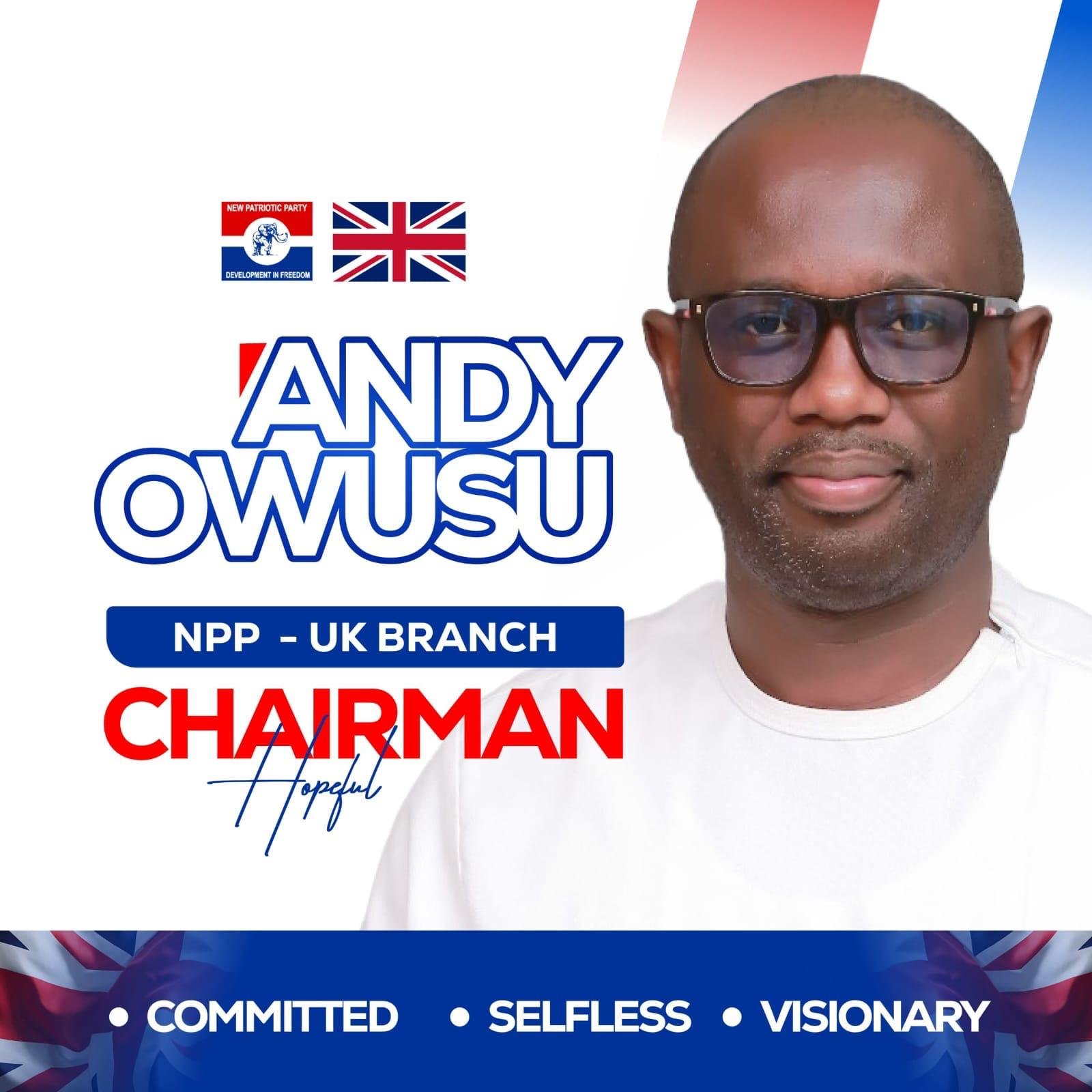Andy Owusu declares bid for NPP UK chairmanship, pledges unity ahead of 2028 elections