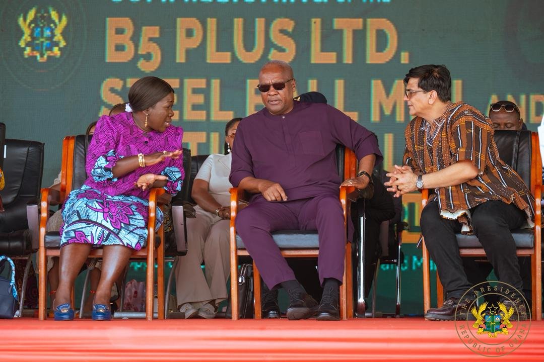 President Mahama commissions B5 Plus Steel Manufacturing Plant, hails boost to Ghana’s industrial transformation