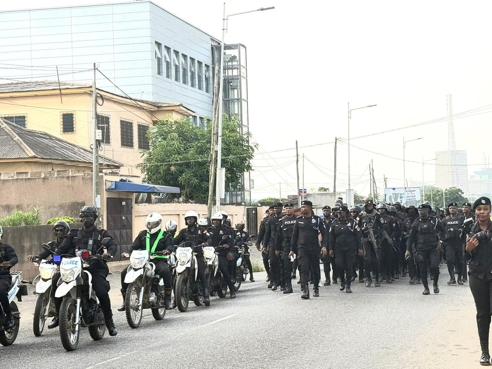 Police conduct show of force exercise ahead of Ayawaso East by-election