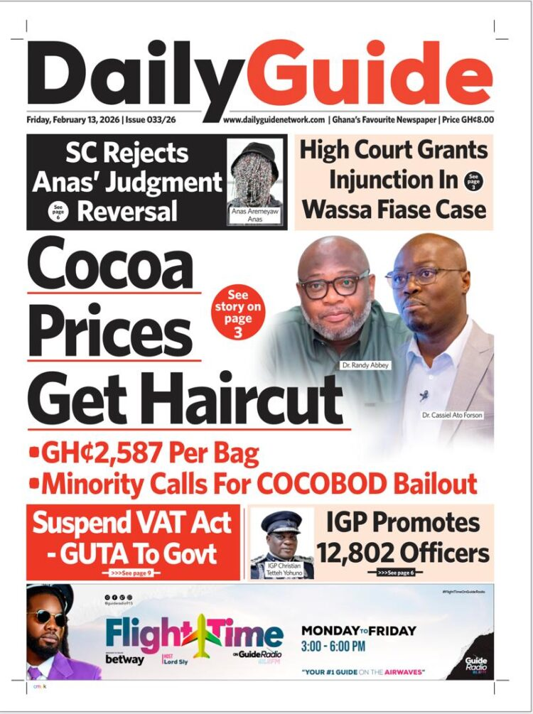 Today's Front pages: Friday, February 13, 2026