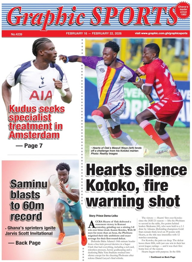 Today's Front Pages: Monday, February 16, 2026