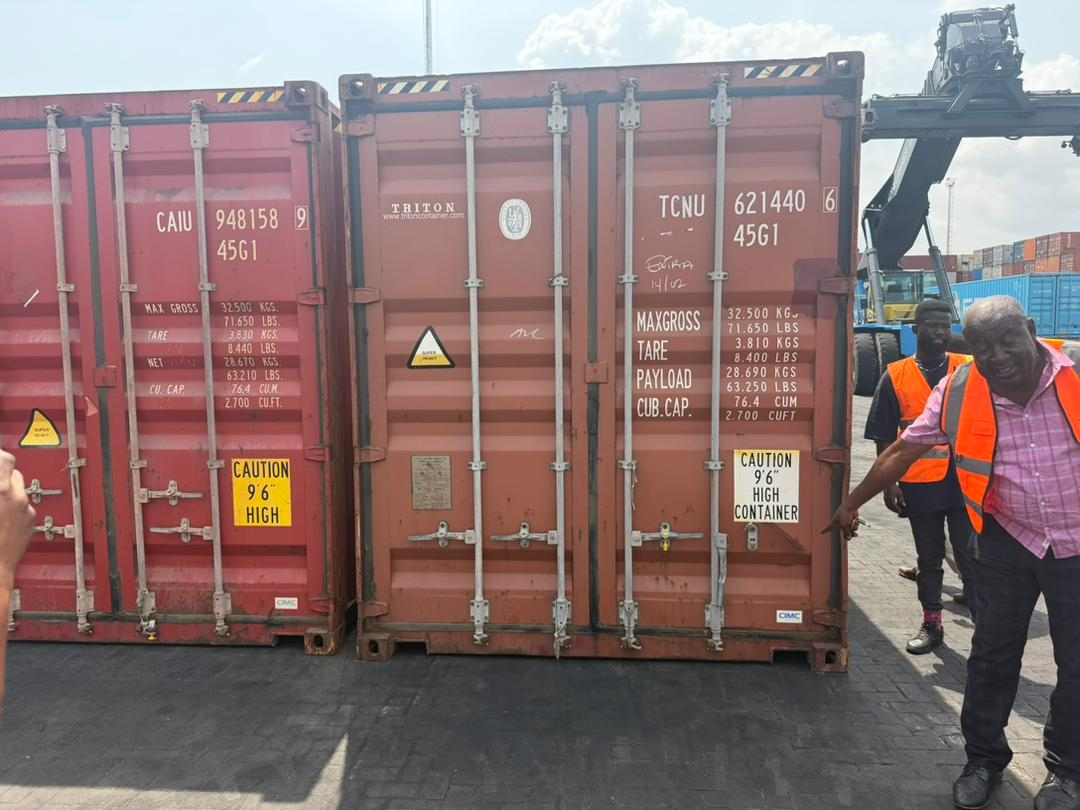Photos: EPA busts 14 containers of illegal mining machines at Tema Port Photos: EPA busts 14 containers of illegal mining machines at Tema Port